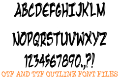 Manga Brush Alphabet Font Lettering ABC Brush OTF TTF Type Product Image 2
