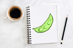 Mange Tout Pea Pod Vegetable Illustration PNG, SVG, JPG Product Image 2