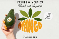 Fruit Typography BUNDLE, Fruit Word Art SVG | PNG | EPS Product Image 12