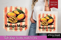 Mango Vintage Fruit Tote Bag Summer Tote Bag PNG Sublimation Product Image 1