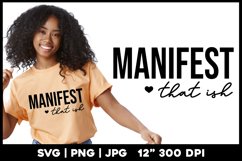 Manifest that ish | Manifestation | Inspirational Quote svg Product Image 1