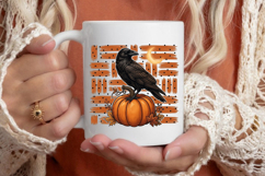 Preppy Textured Halloween Raven Pumpkin Product Image 4