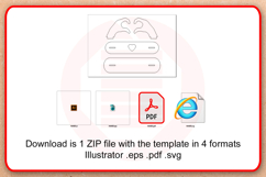 Laser cut Heart SVG vector template Wedding decor gift ideas Product Image 2