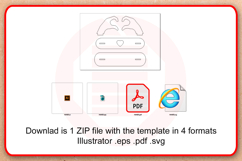 Laser cut Heart SVG vector template Wedding decor gift ideas Product Image 5