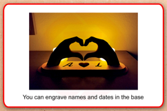 Laser cut Heart SVG vector template Wedding decor gift ideas Product Image 4