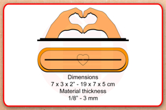Laser cut Heart SVG vector template Wedding decor gift ideas Product Image 2