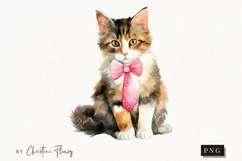 Valentine Manx Cat PNG | Valentine's Day Clipart Product Image 1