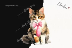 Valentine Manx Cat PNG | Valentine's Day Clipart Product Image 2
