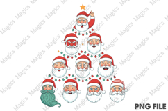 Many Faces of Santa Christmas Tree Product Image 1