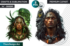 Maori Atua gods Clipart, Polynesian mythology,Tribal PNG Product Image 1