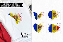 National Sublimation Art- Backgrounds Bundle. Moldova Product Image 1