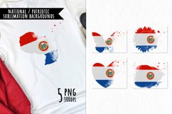 National Sublimation Art- Backgrounds Bundle. Paraguay Product Image 1