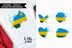 National Sublimation Art- Backgrounds Bundle. Rwanda Product Image 1