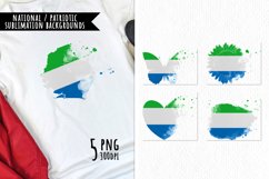 National Sublimation Art- Backgrounds Bundle. Sierra Leone Product Image 1