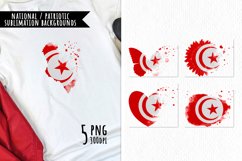National Sublimation Art- Backgrounds Bundle. Tunisia Product Image 1