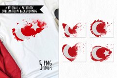 National Sublimation Art- Backgrounds Bundle. Turkey Product Image 1