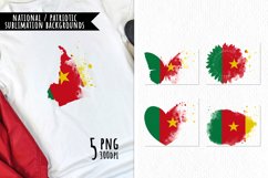 National Sublimation Art- Backgrounds Bundle. Cameroon Product Image 1