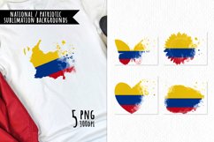 National Sublimation Art- Backgrounds Bundle. Colombia Product Image 1