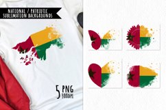 National Sublimation Art- Backgrounds Bundle. Guinea- Bissau Product Image 1
