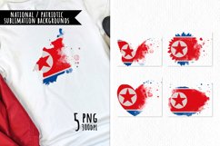 National Sublimation Art- Backgrounds Bundle. Korea North Product Image 1