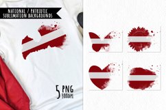 National Sublimation Art- Backgrounds Bundle. Latvia Product Image 1