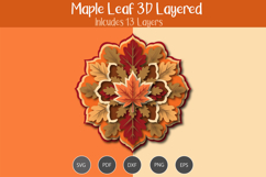 3D Layered Maple leaf Mandala Product Image 2
