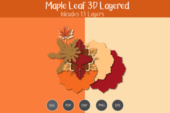 3D Layered Maple leaf Mandala Product Image 3