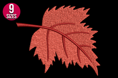 Maple Leaf Machine Embroidery Design, Fall Leaf - 9 sizes Product Image 2