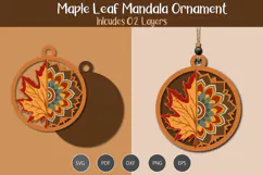 Maple leaf mandala ornament Product Image 1