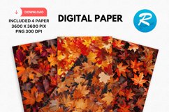 Maple Leaves Digital Paper, Leaves Background Product Image 1