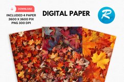 Maple Leaves Digital Paper, Leaves Background Product Image 1