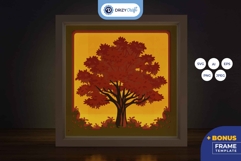 Maple Tree 3D Layered Paper Cut - The Tree 3D Shadow Box Product Image 1