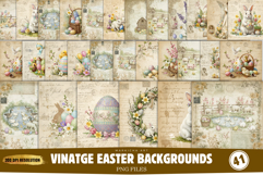 Easter Farm Old Vintage Backgrounds Product Image 1