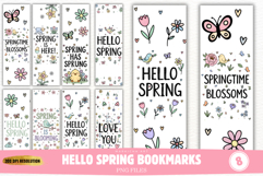 Hello Spring Bookmark Png Bundle Product Image 1