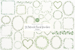 St Patrick Floral Borders Clipart Product Image 1