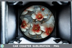 GorgeousMarble 3D Flowers Car Coaster design.