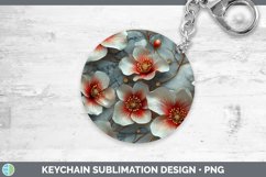 GorgeousMarble 3D Flowers Keychain design.