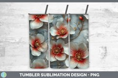 GorgeousMarble 3D Flowers Tumbler design.