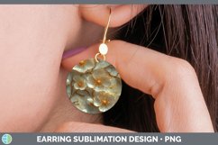 GorgeousMarble 3D Flowers Round Earrings design.