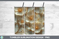 GorgeousMarble 3D Flowers Tumbler design.