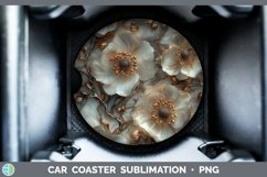 GorgeousMarble 3D Flowers Car Coaster design.