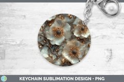 GorgeousMarble 3D Flowers Keychain design.