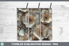 GorgeousMarble 3D Flowers Tumbler design.
