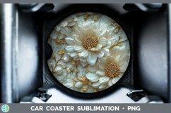 GorgeousMarble 3D Flowers Car Coaster design.
