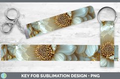 GorgeousMarble 3D Flowers Key Fob design.