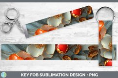 GorgeousMarble 3D Flowers Key Fob design.