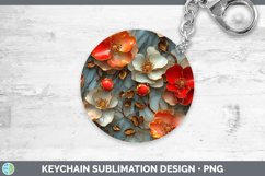 GorgeousMarble 3D Flowers Keychain design.