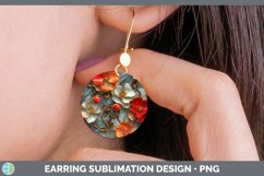 GorgeousMarble 3D Flowers Round Earrings design.