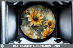 GorgeousMarble 3D Flowers Car Coaster design.