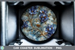 GorgeousMarble 3D Flowers Car Coaster design.